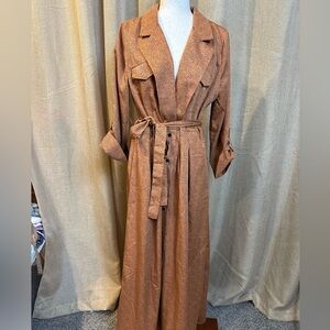 Dear John Long Sleeve Brown Dress